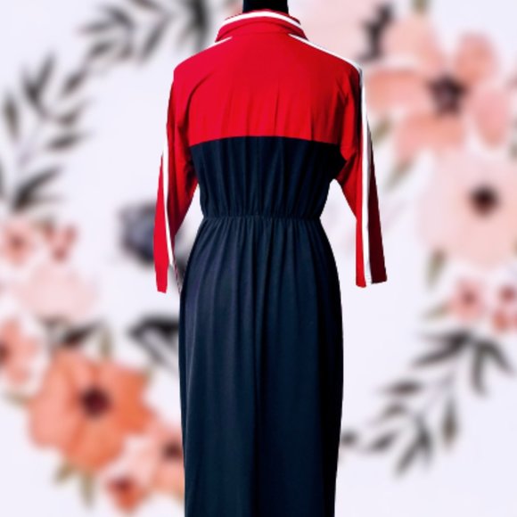 🎉HP*Last One*🆕 Sporty Color-block Polo Shirt Dress M - Picture 6 of 9